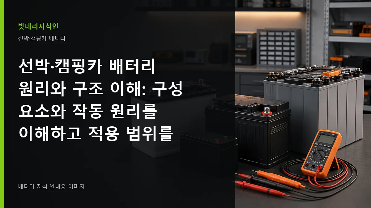 선박·캠핑카 배터리 원리와 구조 이해 대표 이미지