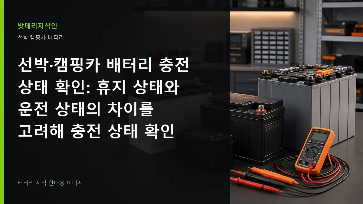 선박·캠핑카 배터리 충전 상태 확인 대표 이미지