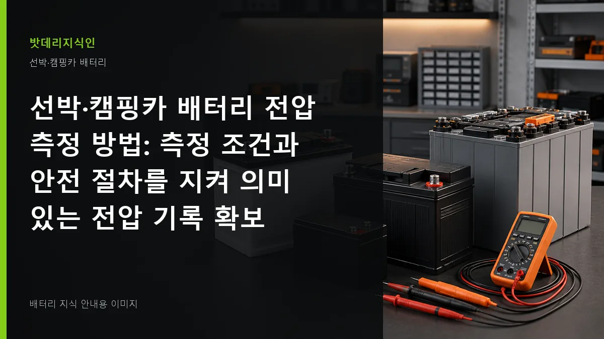 선박·캠핑카 배터리 전압 측정 방법 대표 이미지