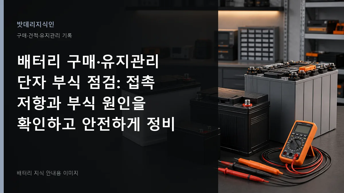 배터리 구매·유지관리 단자 부식 점검 대표 이미지