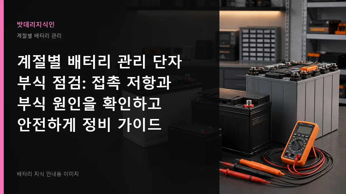 계절별 배터리 관리 단자 부식 점검 대표 이미지
