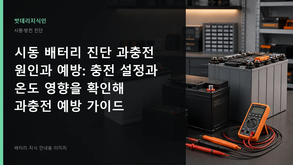 시동 배터리 진단 과충전 원인과 예방 대표 이미지