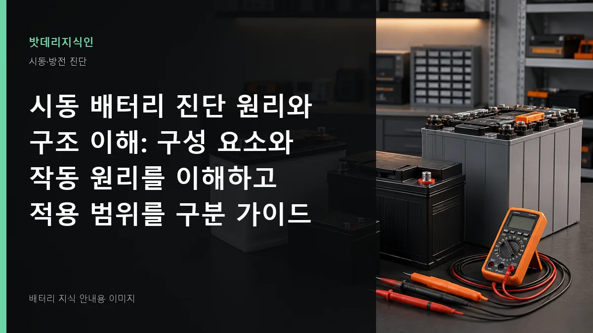 시동 배터리 진단 원리와 구조 이해 대표 이미지