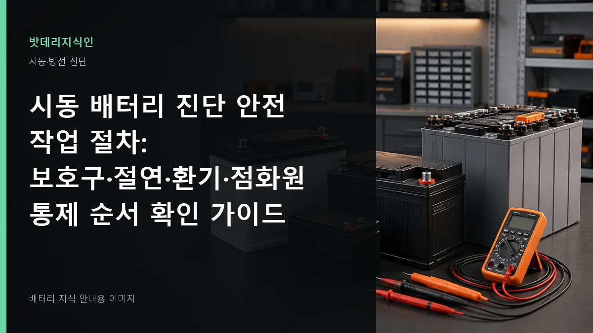 시동 배터리 진단 안전 작업 절차 대표 이미지