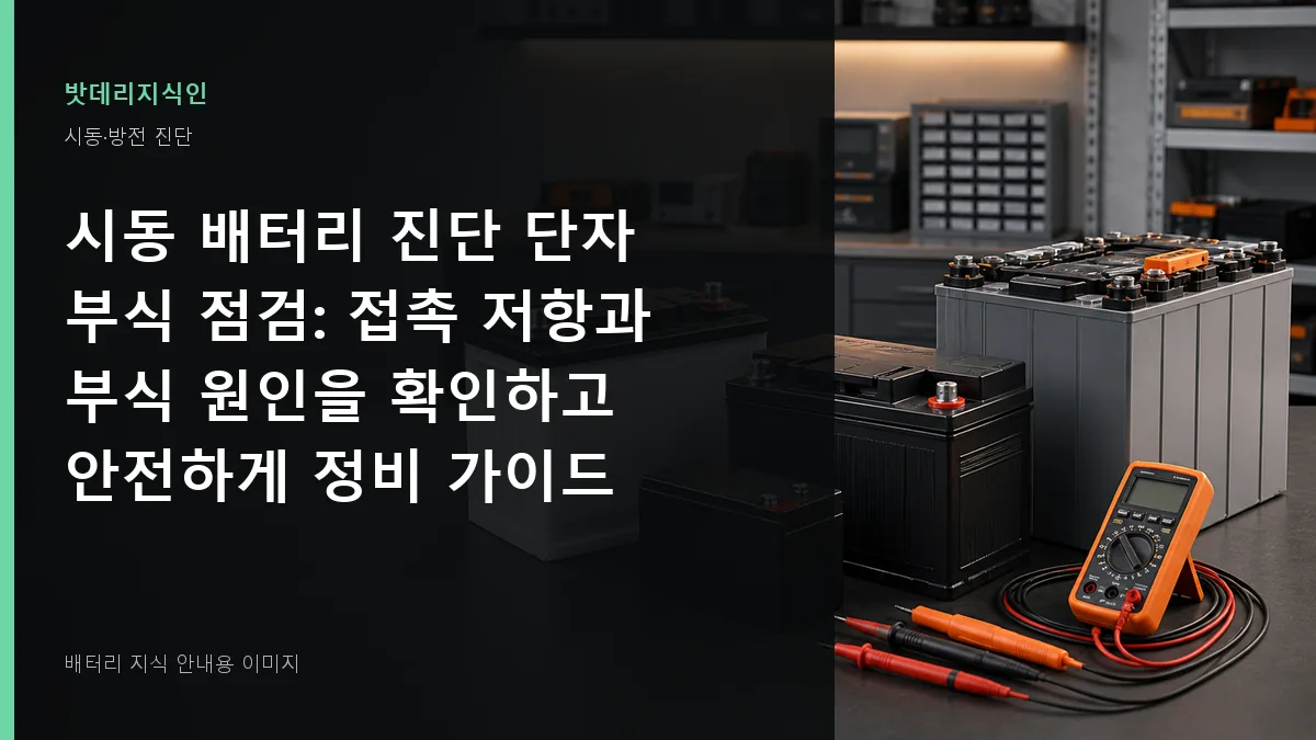 시동 배터리 진단 단자 부식 점검 대표 이미지