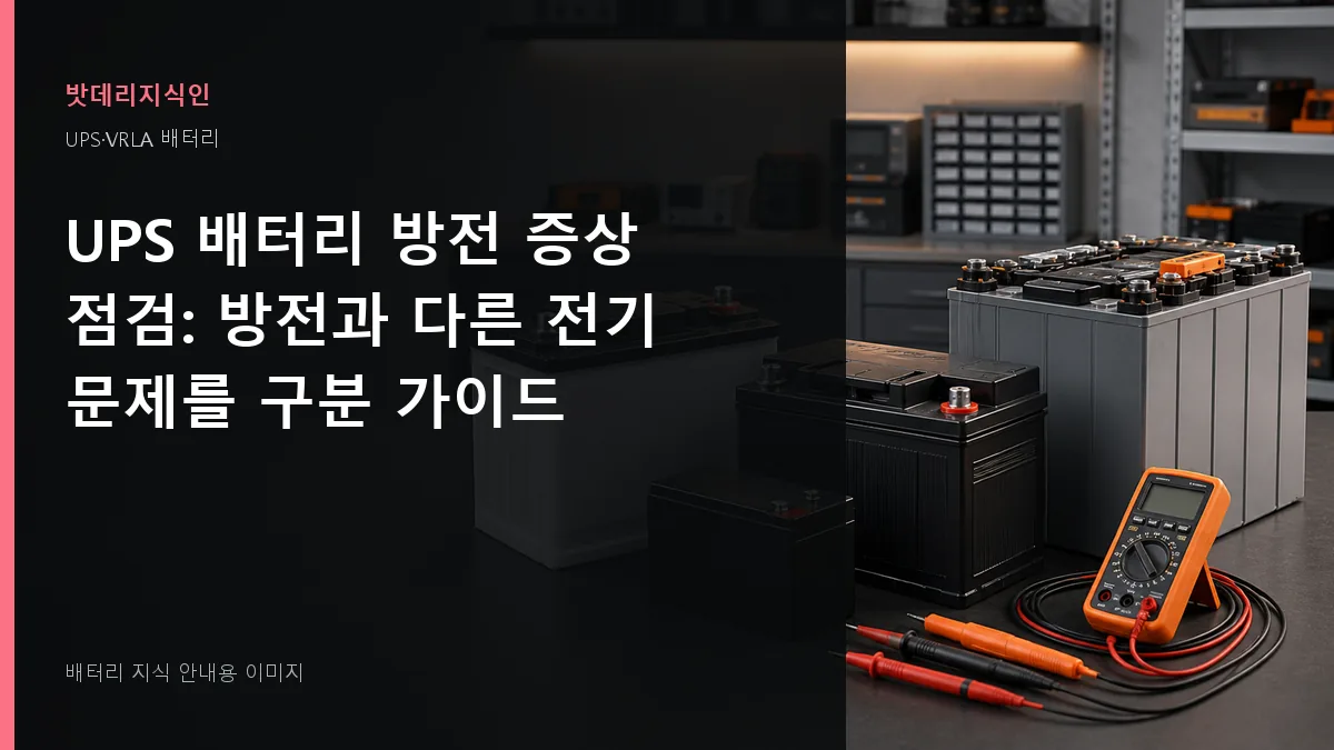 UPS 배터리 방전 증상 점검 대표 이미지