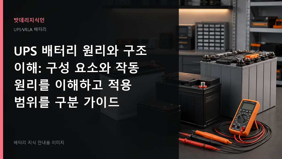UPS 배터리 원리와 구조 이해 대표 이미지