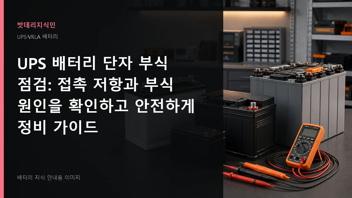 UPS 배터리 단자 부식 점검 대표 이미지