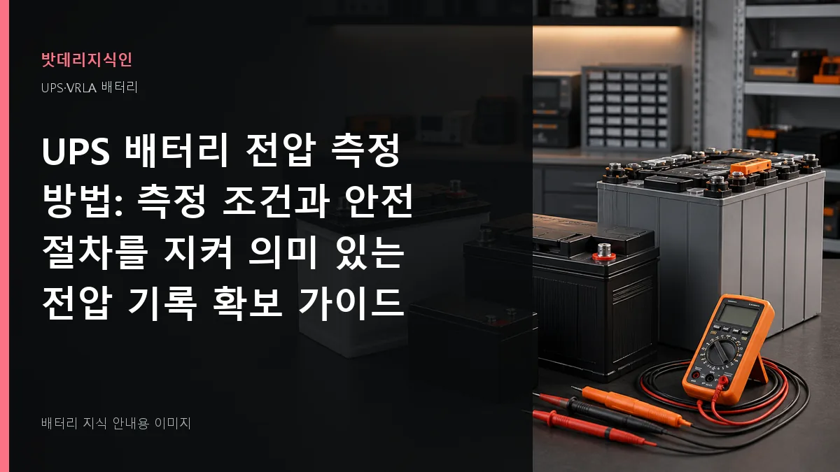 UPS 배터리 전압 측정 방법 대표 이미지
