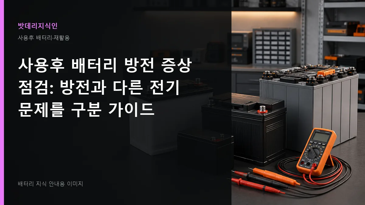 사용후 배터리 방전 증상 점검 대표 이미지