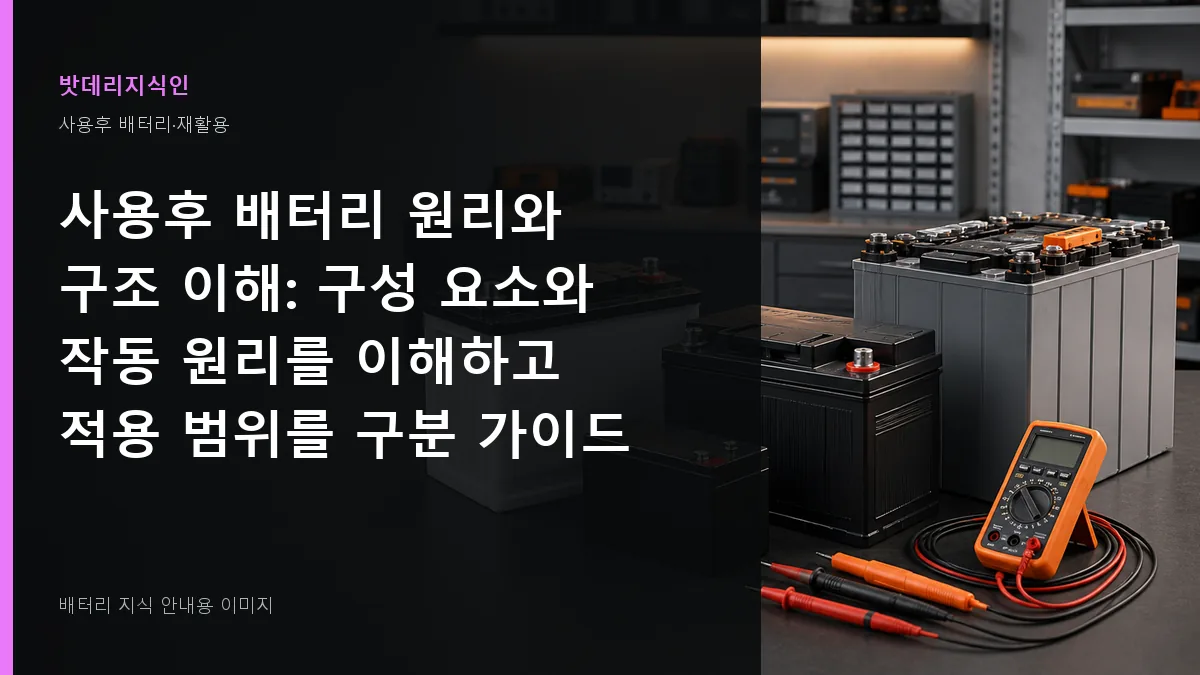 사용후 배터리 원리와 구조 이해 대표 이미지