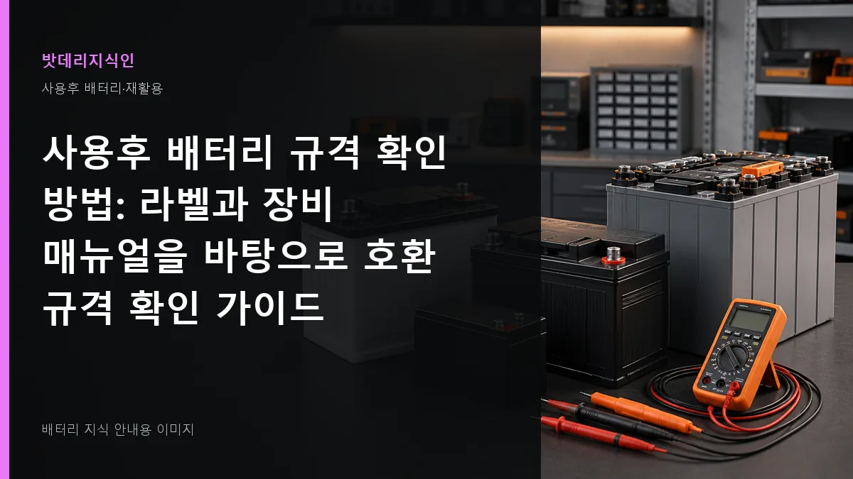 사용후 배터리 규격 확인 방법 대표 이미지